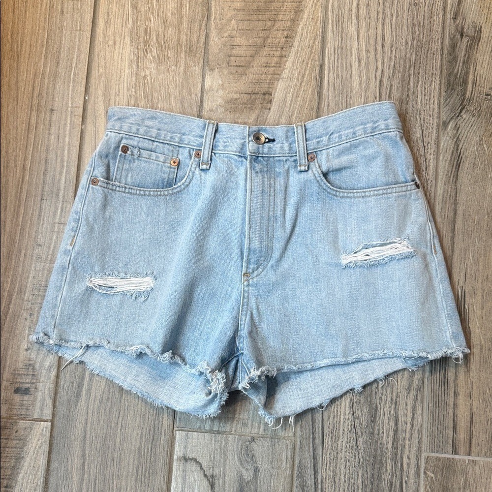 Rag & Bone Women's Justine Denim Jean Shorts Light Blue High Rise Vintage SZ 28 - Picture 2 of 10